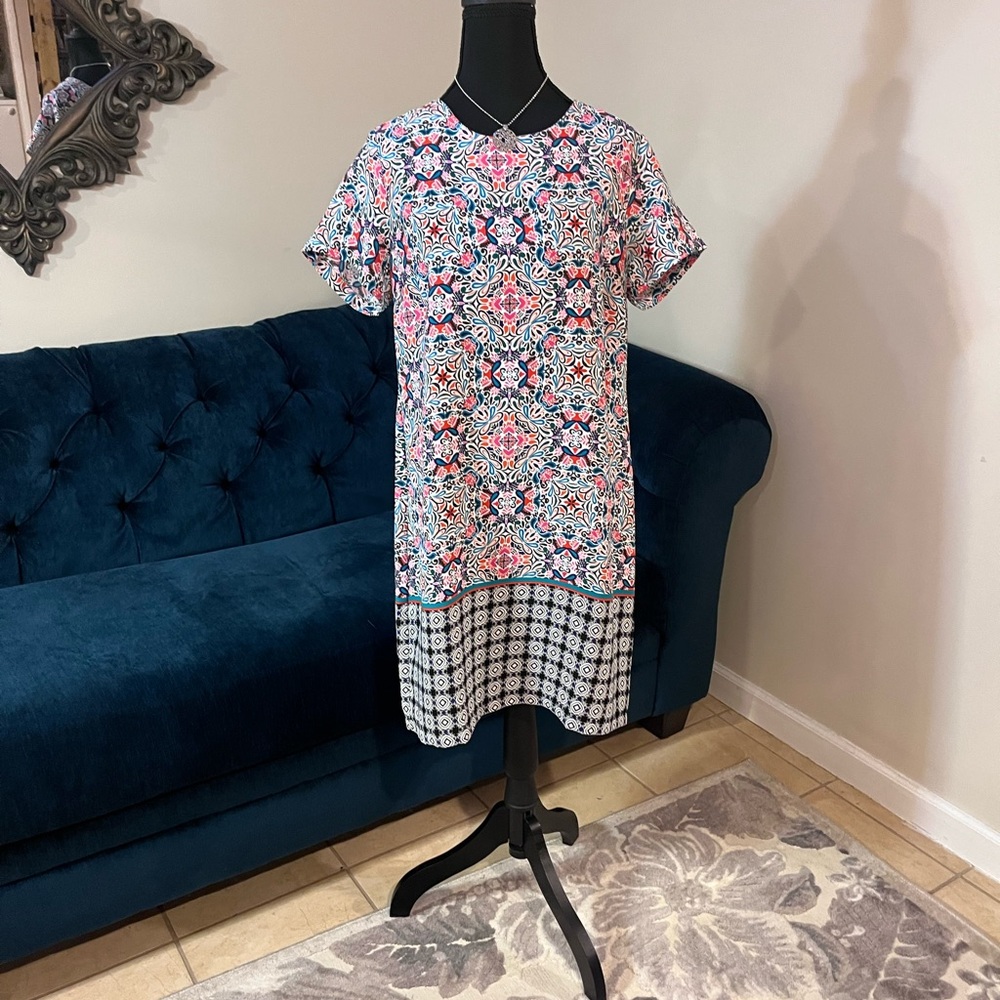 Cynthia Rowley Pink and Blue Paisley Dress